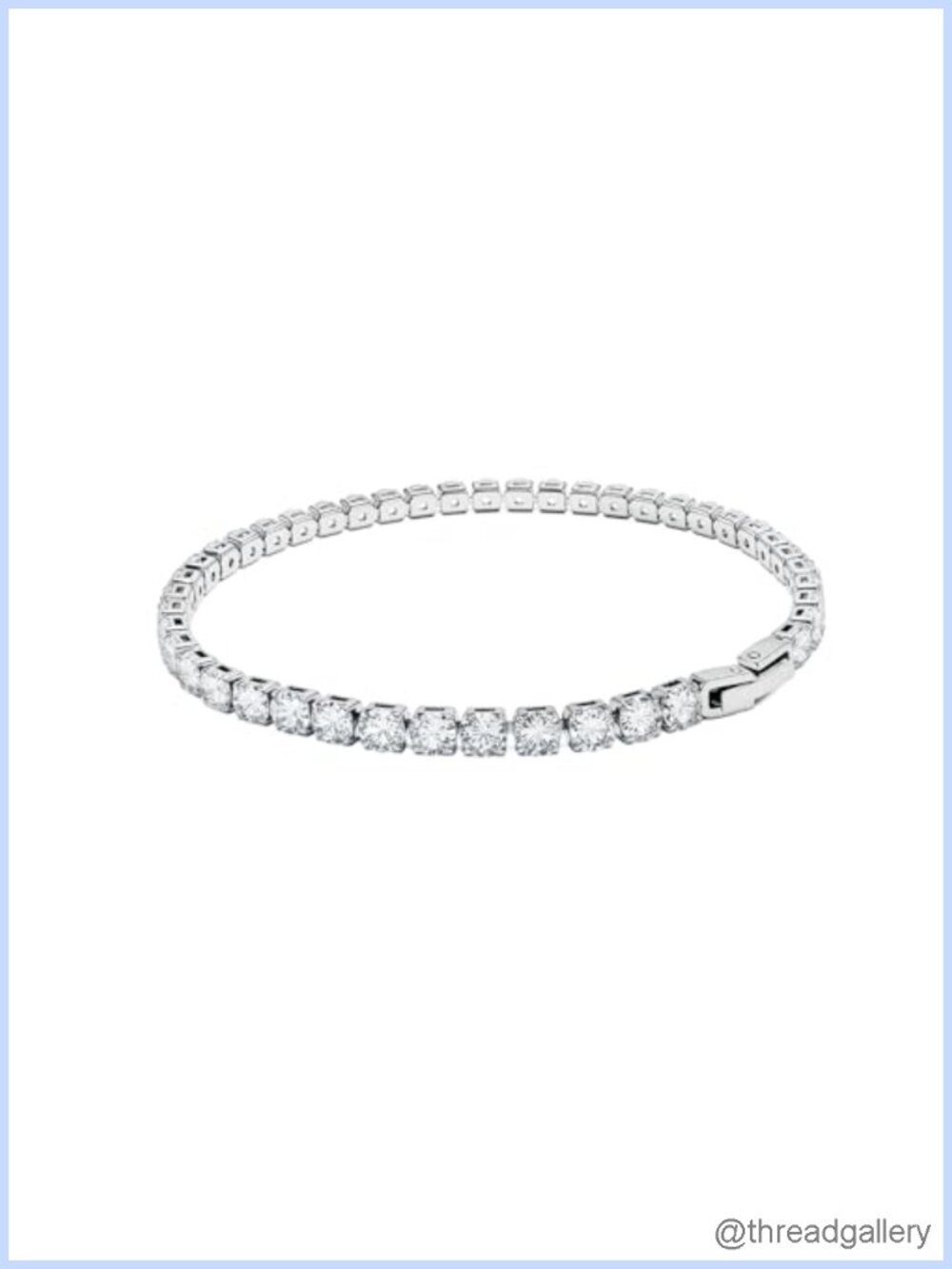 4mm Tennis Bracelet Stainless Steel Crystal Iced Hip Hop Jewelry Men Women